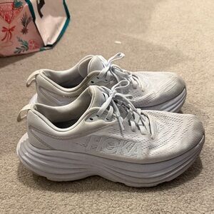 HOKA Women's bondi White Running Shoes